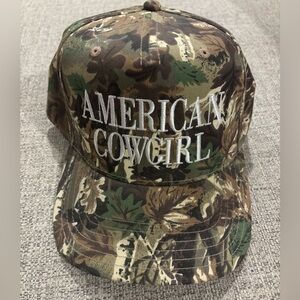 American Cowgirl Camo Trucker Hat | Western Country Embroidered Cap